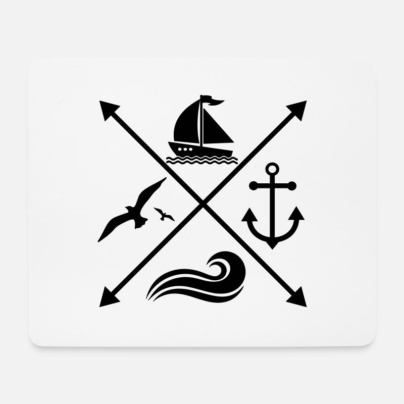Segeln - Mousepad (Querformat) - Weiß