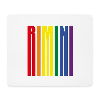 Rimini Rainbow Pride Cadeau Vacances Mer - Tapis de souris (format paysage) - blanc - Devant