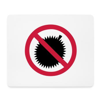 NO Durian Fruit Sign - Mouse Pad (horizontal) - white - Front