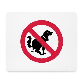 NO Dog Poop Sign - Mouse Pad (horizontal) - white - Front
