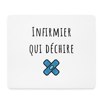 infirmier qui déchire - Tapis de souris (format paysage) - blanc - Devant
