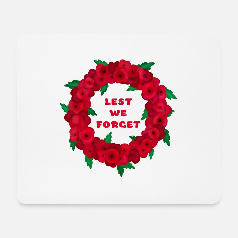 Erinnerung Mohn / damit wir Mohn nicht vergessen - Mousepad (Querformat) - Weiß