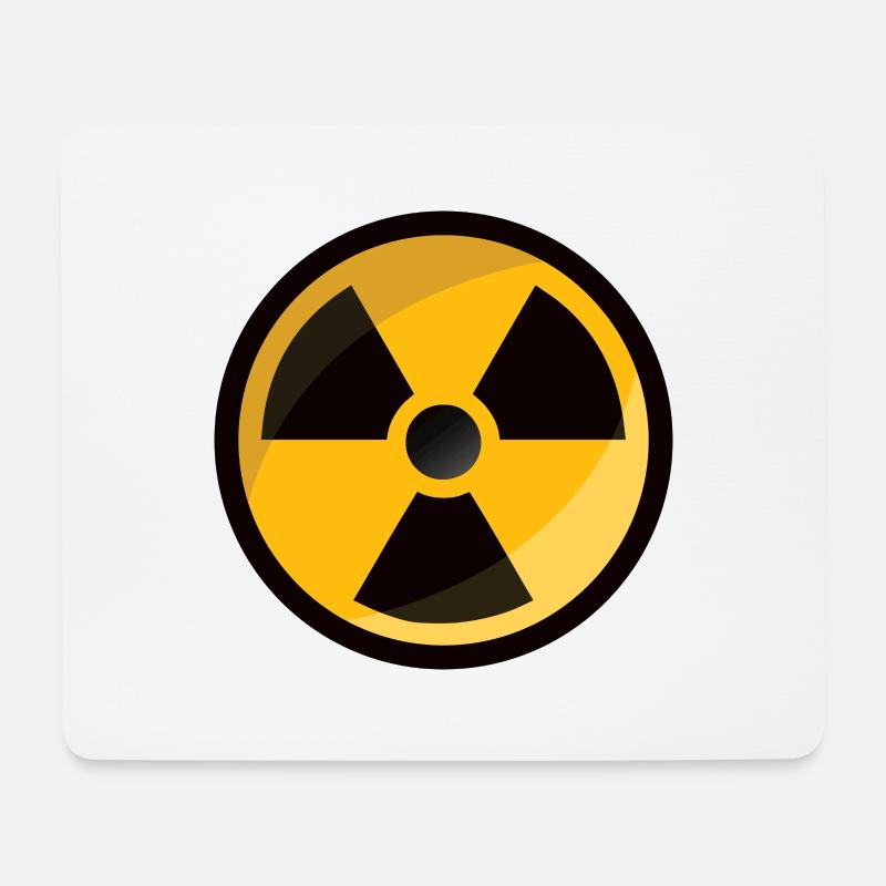 Strahlenwarnzeichen Radioaktiv Atom Zeichen - Mousepad (Querformat) - Weiß