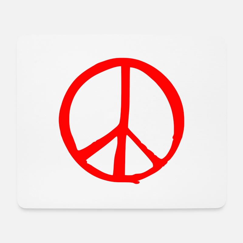 Peacezeichen - Mousepad (Querformat) - Weiß