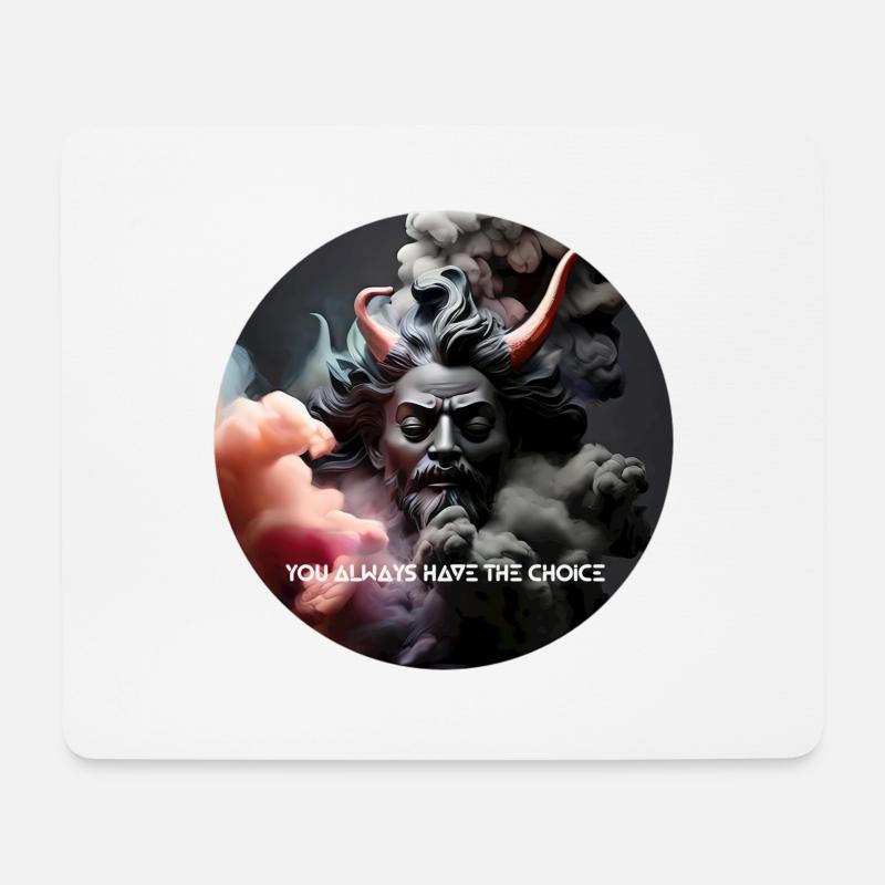 Fashion & more "Himmel vs. Hölle" 👼😈 - Mousepad (Querformat) - Weiß
