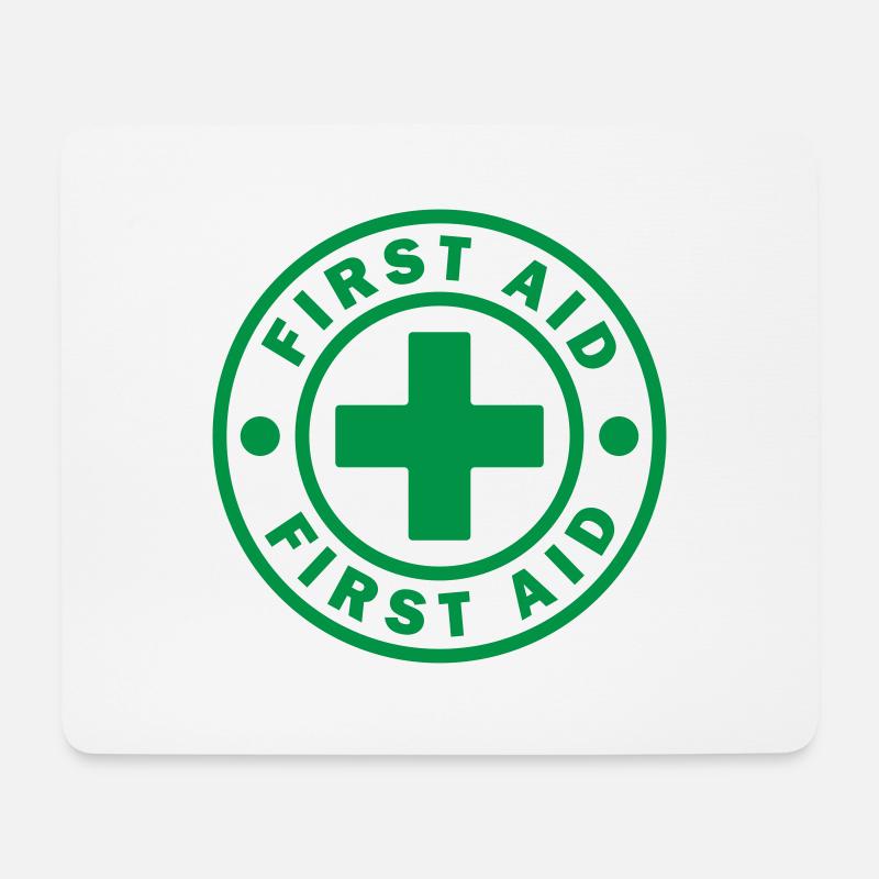 ERSTE-HILFE-SYMBOL SYMBOL ARZT KRANKENHAUS KREIS SCHILD - Mousepad (Querformat) - Weiß