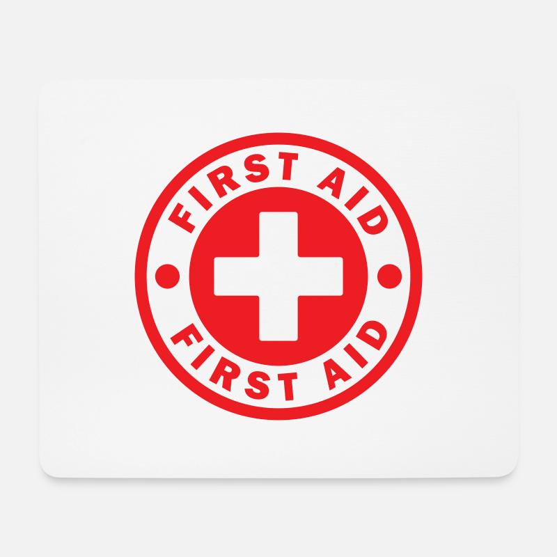 ERSTE-HILFE-SYMBOL SYMBOL ARZT KRANKENHAUS KREIS SCHILD - Mousepad (Querformat) - Weiß