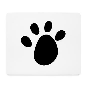 Patte animale - Tapis de souris (format paysage) - blanc - Devant