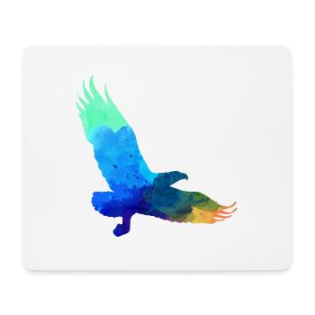eagle,watercolor,blue,colorful,painting,bird,turquoise - Mouse Pad (horizontal) - white - Front
