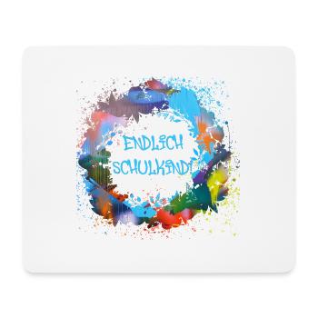 blumenkranz, kranz,schulkind,blumen,graffiti - Mousepad (Querformat) - Weiß - Vorne