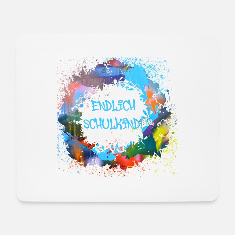 blumenkranz, kranz,schulkind,blumen,graffiti - Mousepad (Querformat) - Weiß