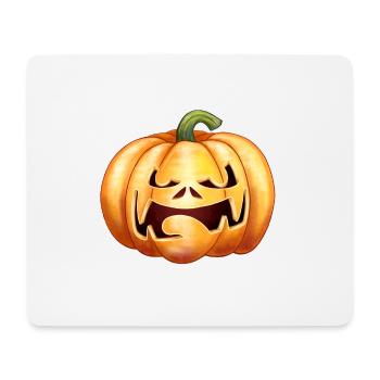 Pumpkin Cartoon Halloween Design - Mouse Pad (horizontal) - white - Front