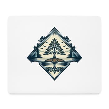 Tree aesthetically pleasing in diamond - Mouse Pad (horizontal) - white - Front