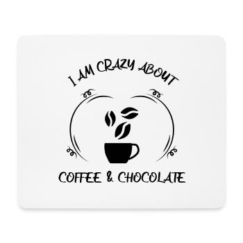 Kaffee Espresso Käffchen & Schokolade - Mousepad (Querformat) - Weiß - Vorne