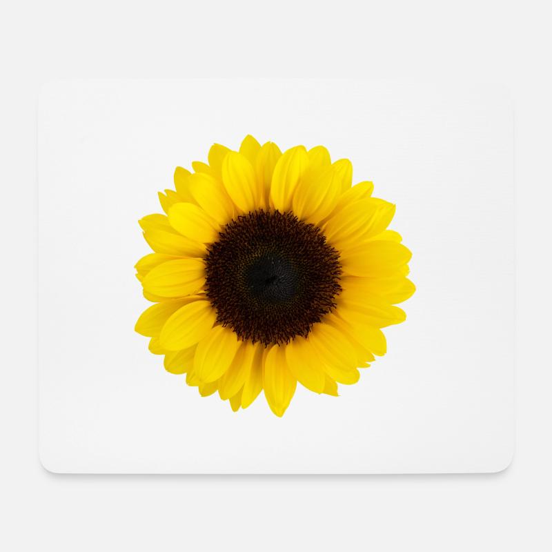 Yellow Sunflower gelbe Sonnenblume - Mousepad (Querformat) - Weiß