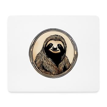 cute sloth chilling sleeping slow teen - Mouse Pad (horizontal) - white - Front