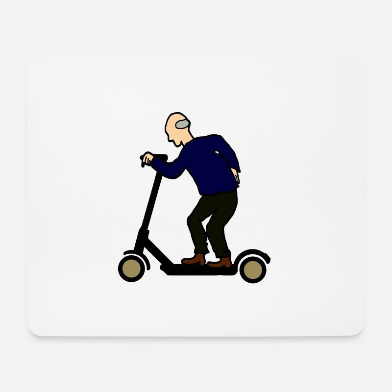 Opa auf Eroller E Scooter Lustige Geschenkidee - Mousepad (Querformat) - Weiß