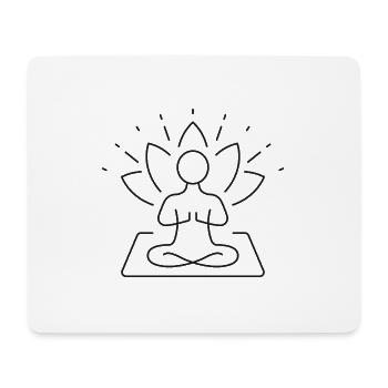 Lotus Meditation Lichtkreis - Mousepad (Querformat) - Weiß - Vorne