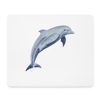 Delfin Glückssprung - Sonja von Staden - Mousepad (Querformat) - Weiß - Vorne