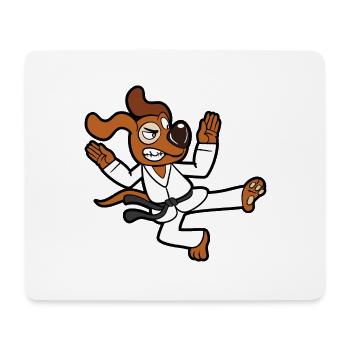 karaté - Tapis de souris (format paysage) - blanc - Devant