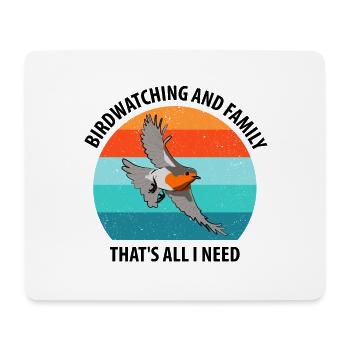 Bird Watching Bird Watching Birding Bird - Mouse Pad (horizontal) - white - Front