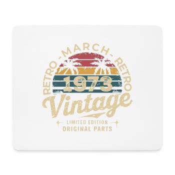 Jubiläumsmärz 1973 Limitierte Ausgabe Retro März - Mousepad (Querformat) - Weiß - Vorne