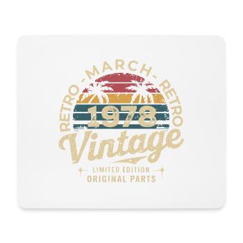Birthday March 1978 Limited Edition Retro March - Mouse Pad (horizontal) - white - Front