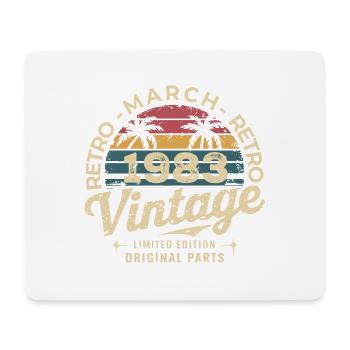 Born in March 1983 edition 1983 Vintage March 1983 - Mouse Pad (horizontal) - white - Front