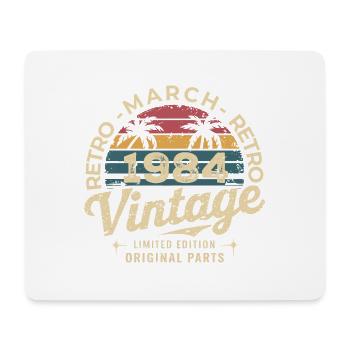 Born in March 1984 edition 1984 Vintage March 1984 - Mouse Pad (horizontal) - white - Front