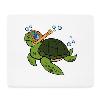 turtle - Mouse Pad (horizontal) - white - Front