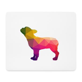 Frenchie French Bulldog Regenbogen bunt - Mousepad (Querformat) - Weiß - Vorne