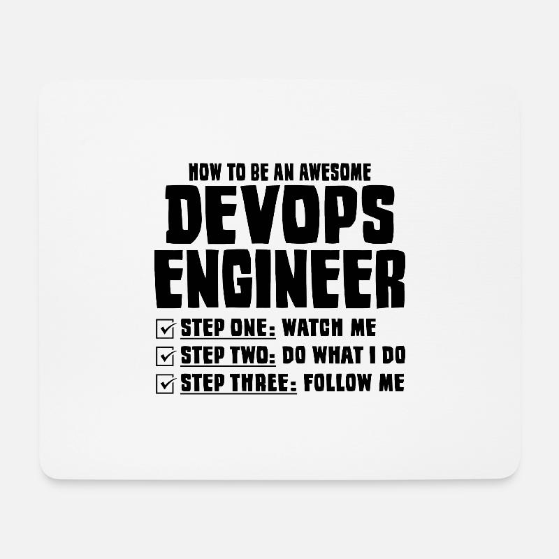 Devops Sys-Admin Entwickler - Mousepad (Querformat) - Weiß