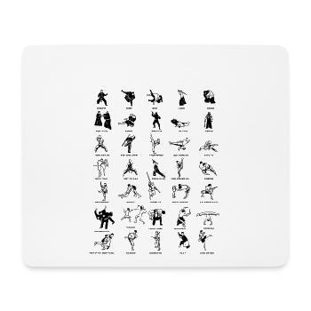 Tous les styles d’arts martiaux Combattants d’arts martiaux - Tapis de souris (format paysage) - blanc - Devant