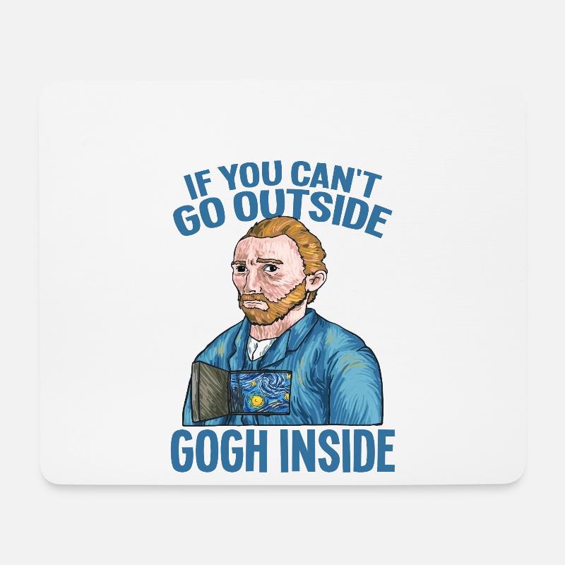 Van Gogh Kunst - Mousepad (Querformat) - Weiß