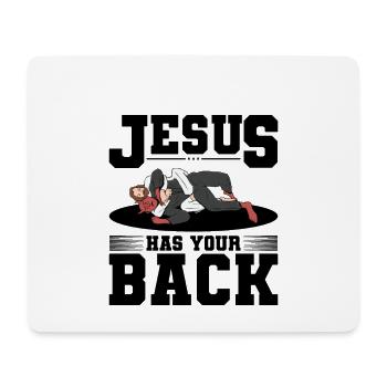 Jesus has your back Design for Gottgläu - Mouse Pad (horizontal) - white - Front