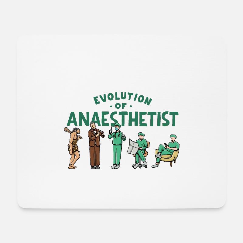 Entwicklung Des Anästhesisten - Mousepad (Querformat) - Weiß