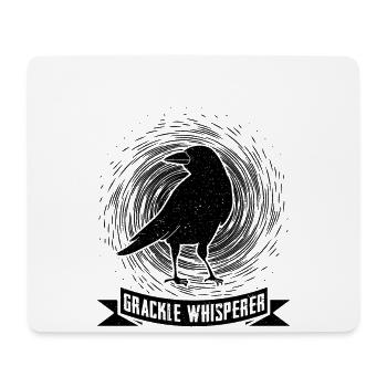 Blackbird Grackle Whisperer Design pour les ornithologues amateurs - Tapis de souris (format paysage) - blanc - Devant