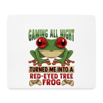 Red Eyed Frog Gaming Gamer Design für einen - Mousepad (Querformat) - Weiß - Vorne