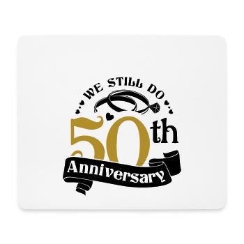 50e anniversaire de mariage Mari Femme Mariage - Tapis de souris (format paysage) - blanc - Devant