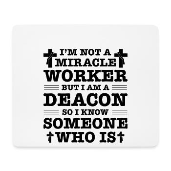 Church Deacon Religion Christian Faith Church - Mouse Pad (horizontal) - white - Front