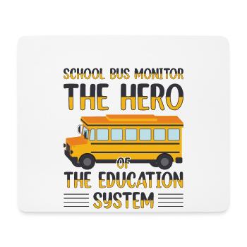 Schulbusmonitor Busbegleiter Schülerbeförderung - Mousepad (Querformat) - Weiß - Vorne