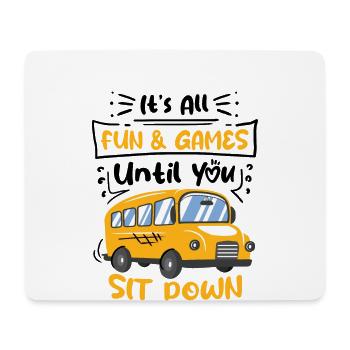 Schulbusmonitor Busbegleiter Schülerbeförderung - Mousepad (Querformat) - Weiß - Vorne