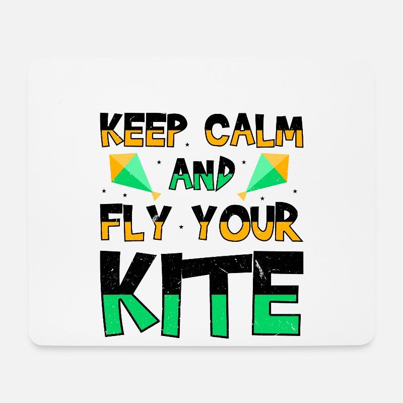Fliege einen Drachen Hobby Wind Kiteboard Lustiges - Mousepad (Querformat) - Weiß