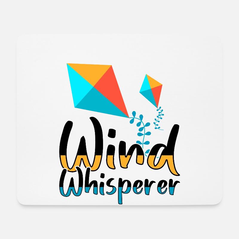 Fliege einen Drachen Hobby Wind Kiteboard Lustiges - Mousepad (Querformat) - Weiß