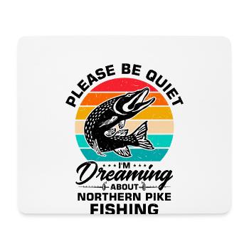 Fischer Fischfänger Fischer Nordischer Hecht - Mousepad (Querformat) - Weiß - Vorne