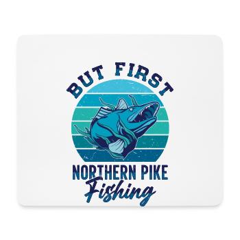 Fischer Fischfänger Fischer Nordischer Hecht - Mousepad (Querformat) - Weiß - Vorne