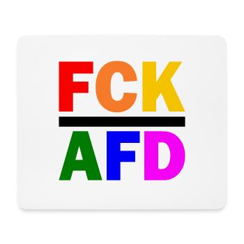 Fck afd - Mousepad (Querformat) - Weiß - Vorne