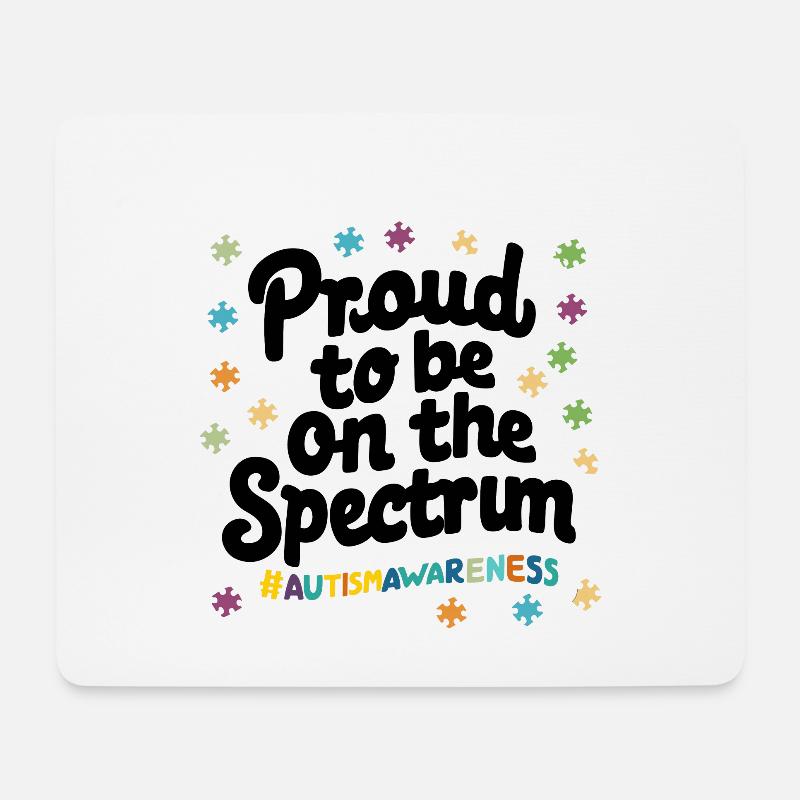 Proud To Be On The Spectrum Autismus-Bewusstsein - Mousepad (Querformat) - Weiß