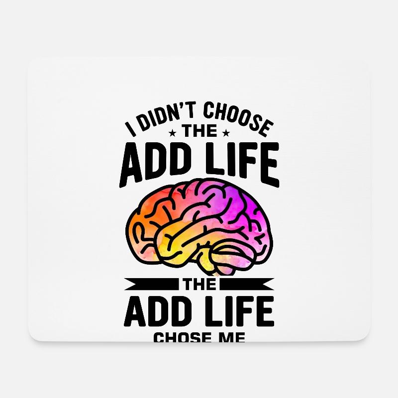 Neurodiversität Neurodivers ADS - Mousepad (Querformat) - Weiß