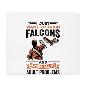 Falcon Falconer Saying - Mouse Pad (horizontal) - white - Front